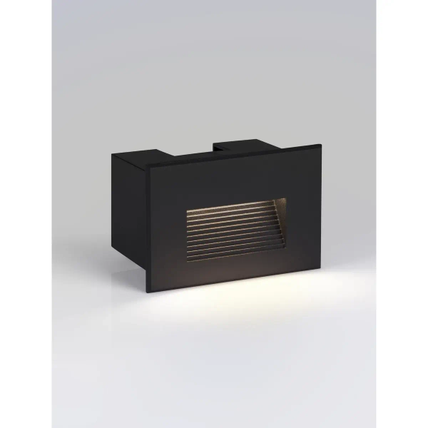 Ogrodowa lampa ścienna CENDILO LE75320 LED 4W 3000K podtynkowa IP65 czarna