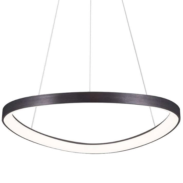 LAMPA wisząca MORFI 5355-848ROP-BC-3 Italux metalowa OPRAWA okrągły ZWIS pierścień LED 48W 3000K ring biały kawowy