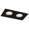 Wpust LAMPA sufitowa OMURA H 3343 Shilo wpuszczana OPRAWA prostokątna metalowa do zabudowy czarna