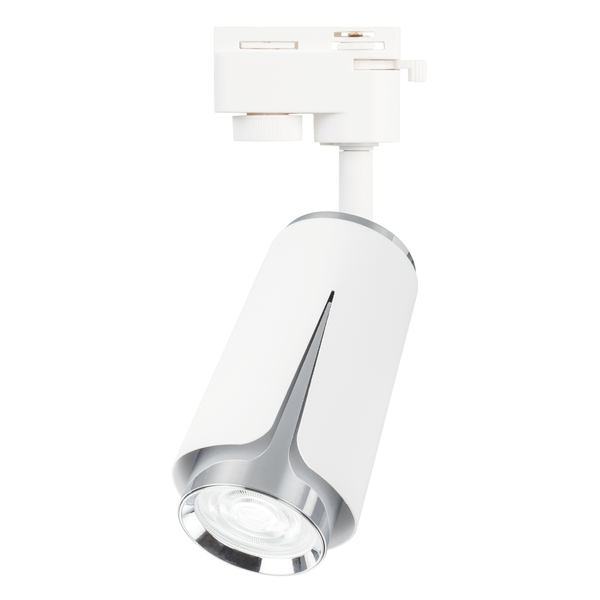 Lampa sufitowa tuba Flower ML0271 do szyny jednofazowej biały chrom