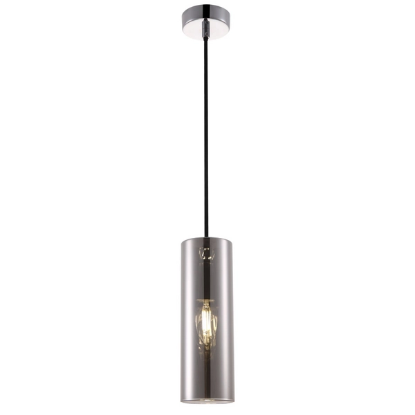 Zwisowa lampa Gioia P011PL-01CH Maytoni tuba przydymiona chrom