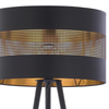 Stojąca lampa na trójnogu Tago 5053 TK Lighting ażurowa czarna złota