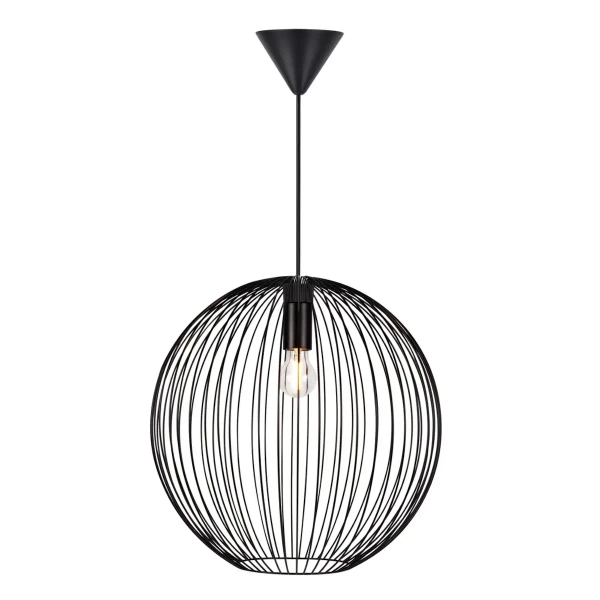 Wisząca lampa druciana BERONI 2213323003 nad stół czarny OUTLET