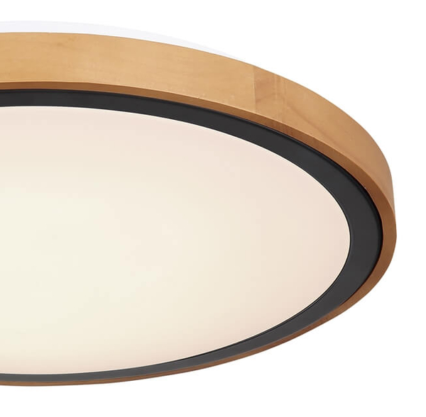 Lampa nasufitowa Bruno 41764-24 loftowa LED 24W 3000-4500-6000K drewniana