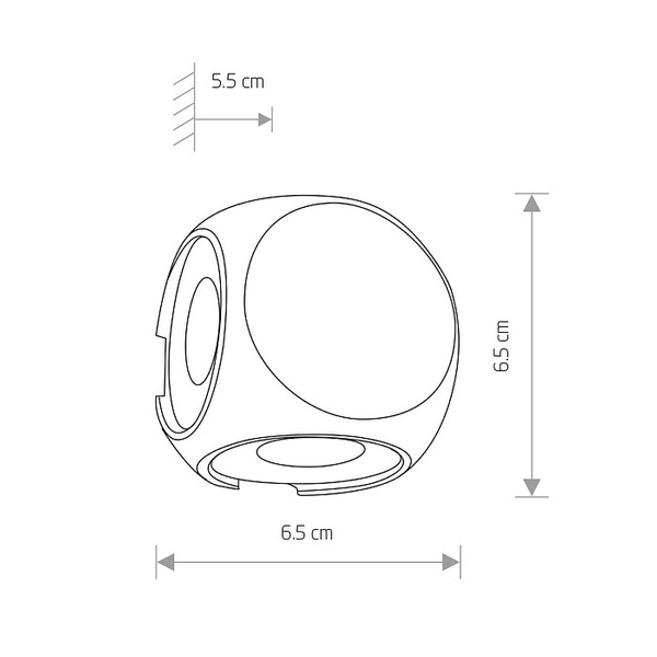 Czarny kinkiet PATRAS 9115 LED 4W 3000K kostka elewacyjna outdoor