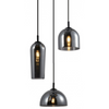 Wisząca lampa kaskada AZ3336 BLANCA 3 Azzardo dymione szkło czarna