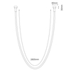 Lampa zwisowa Hebi 3020 Shilo lina LED 28W 3000K ozdobna biała czarna