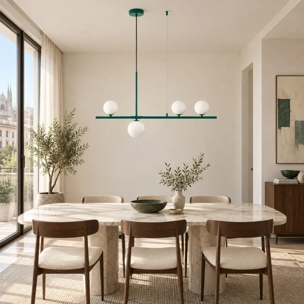 Kulista lampa wisząca MODERNO DN1506 green szmaragdowa 4xG9 kule