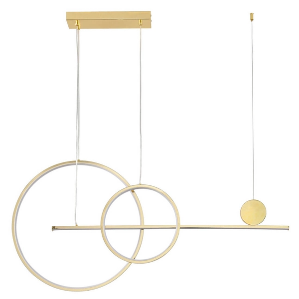 Wisząca lampa pierścień NEW AGE MP0082-L120 gold LED 40W 3000K złota