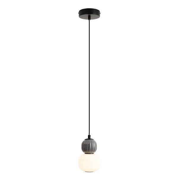 Szklana wisząca lampa Modern P0626 LED 5W 3000K kula ciemny szary