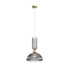 Wisząca lampa szklana Antic MOD302PL-01GR1 kopułowa szara mosiądz
