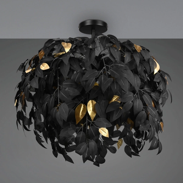 Plafoniera dekoracyjna Leavy R60463032 RL Light listki czarna