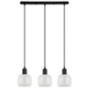 Loftowa LAMPA wisząca LAMEZIA PND-67594-3-BK+CL Italux skandynawski zwis do jadalni czarny