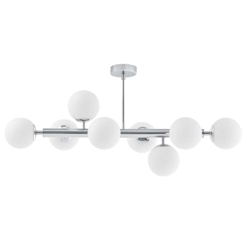 Sufitowa LAMPA modernistyczna CUMULUS 3 10755803 Kaspa metalowa OPRAWA plafon szklane kule balls molekuły chrom biała