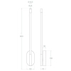Minimalistyczny kinkiet Milano ABR-KMF-8W Abruzzo LED 8W 3000K złoty