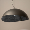 Kopułowa lampa wisząca SOLARIS 40631 Sigma srebrna czarna