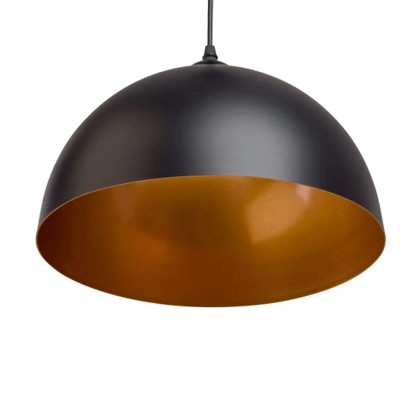 Wisząca lampa loftowa Round CHFB-E27 metalowa nad wyspę do kuchni czarna