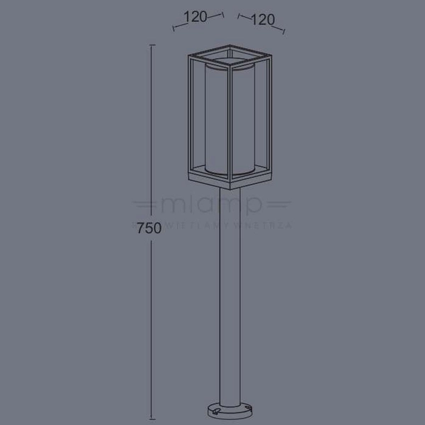 Stojąca LAMPA zewnętrzna FLAIR 7288801012 Lutec ogrodowa OPRAWA słupek outdoor IP44 czarny przezroczysty