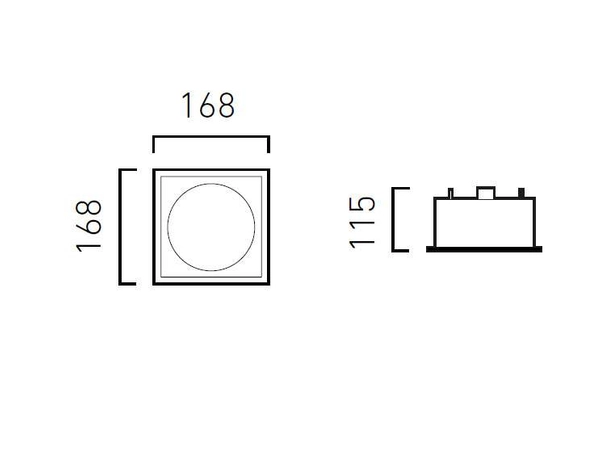 Podtynkowa LAMPA sufitowa FUSION R11 06.3101.294.062 Chors wpuszczana OPRAWA do zabudowy