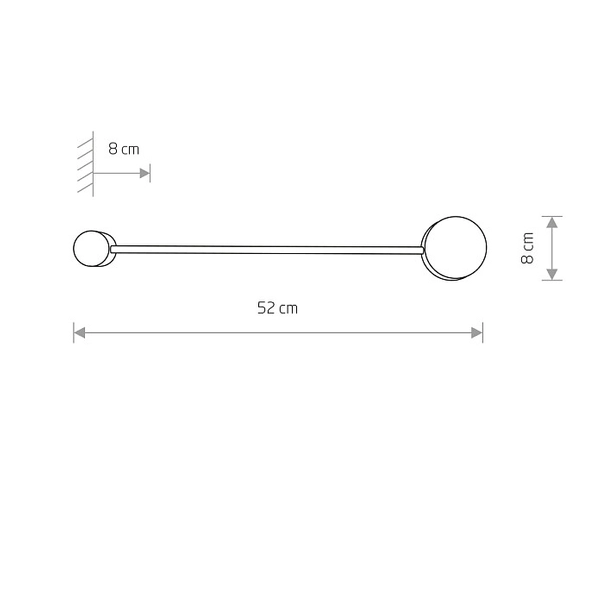 Minimalistyczna LAMPA ścienna ORBIT 7802 Nowodvorski sufitowa oprawa do biura biała