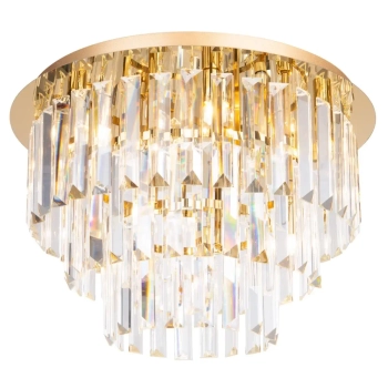 Przysufitowa LAMPA glamour MONACO C0205 Maxlight kryształowa do sypialni złota