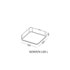 Plafon LED Norip 314901102 Elkim 16W 3000K natynkowy biały