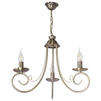 Żyrandol LAMPA wisząca VEN W-N 1541/3 PN metalowa OPRAWA klasyczny zwis świecznikowy maria teresa patyna