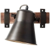 Kinkiet ścienny loft Plow 82110/46  do sypialni drewniany czarny