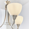 Lampa wisząca Alton 1805-3SC kielichy szkło opalowe satynowy chrom