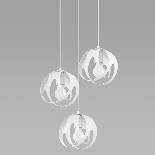 Industrialna lampa wisząca SL.1084 loftowa nad łóżko biała