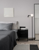 Regulowana lampa podłogowa Ubeda LED 9W 3200K do salonu czarna biała