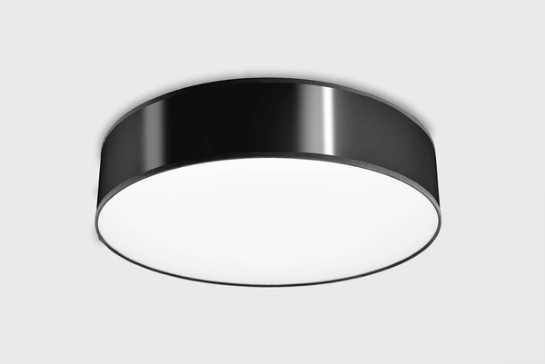 Czarny plafon okrągły SL.0917 abażurowy minimalistyczny