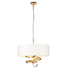 Lampa wisząca z abażurem L&-195268 Light& serpentyna hampton złota ecru