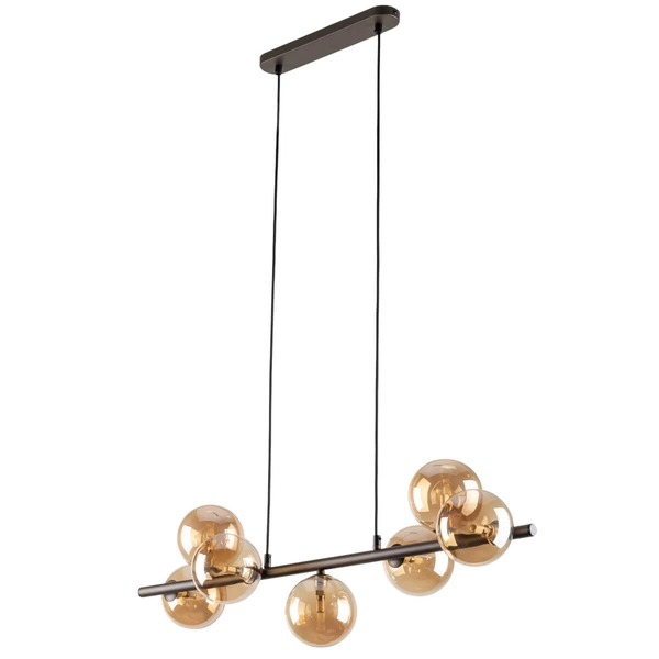 Zwisowa lampa nad wyspę Estera 4506 bubbles bursztynowa brązowa