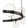 Wisząca lampa pierścień Orion XC111-850 Step kule szklane czarne