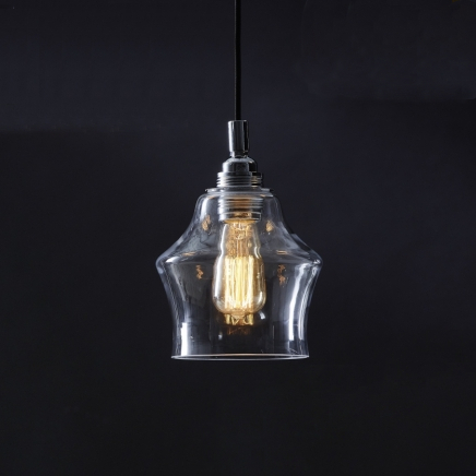LAMPA wisząca LONGIS II 10134109 Kaspa kulista OPRAWA szklany ZWIS loftowy przezroczysty