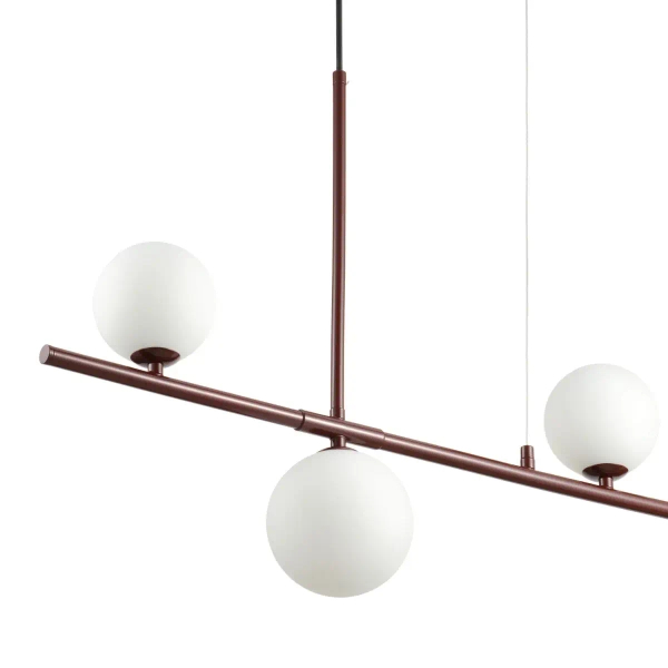 Wisząca lampa do sypialni MODERNO DN1506 burgundowa 4xG9 balls