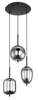 Lampa wisząca Blacky 15345-3 nad stół czarna przydymiona