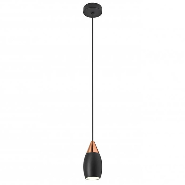 Owalna lampa wisząca TENTOR AZ3085+AZ3088 LED 7W 3000K czarny różowe złoto