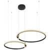 Nowoczesna LAMPA wisząca COCO 67300H Globo metalowe pierścienie LED 55W 2700K - 6000K zwis złoty