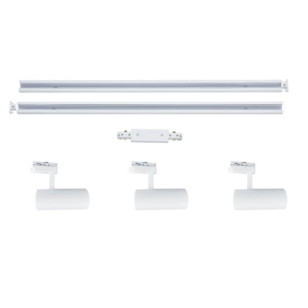 System szynowy ICE LP-732 3W WH SET Light Prestige metalowa OPRAWA zestaw listwa z reflektorkami biała