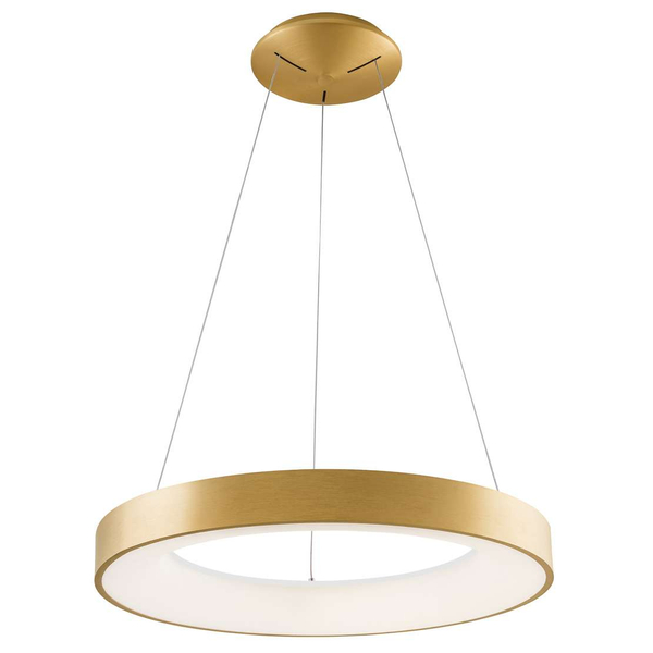 Okrągła LAMPA wisząca GIULIA 5304-850RP-GD-3 Italux metalowa OPRAWA zwis LED 24W 3000K pierścień ring złoty