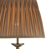 Podłogowa lampa do salonu Hatton HAT4975 z abażurem mosiądz