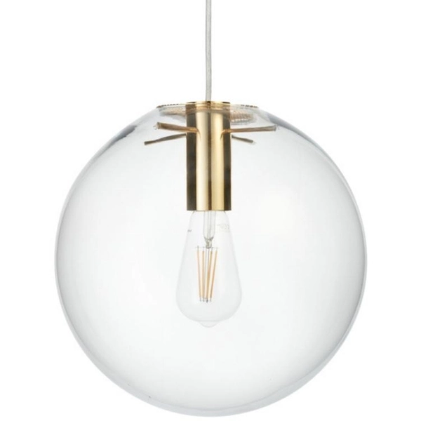 Szklana lampa wisząca Tonda ST-8722P-M gold Step ball przezroczysta