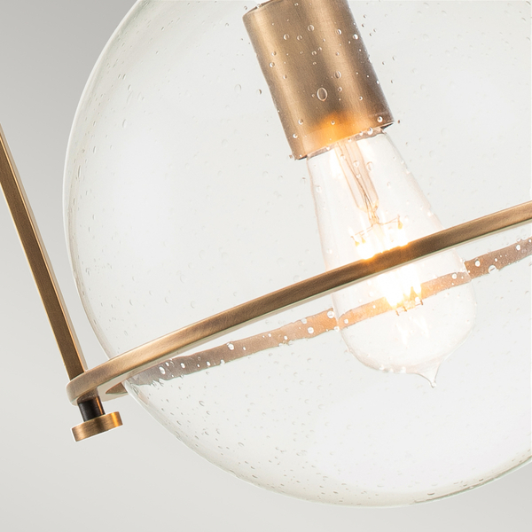 Lampa wisząca QN-SOMERSET-P-C-HB prosta kulista mosiądz