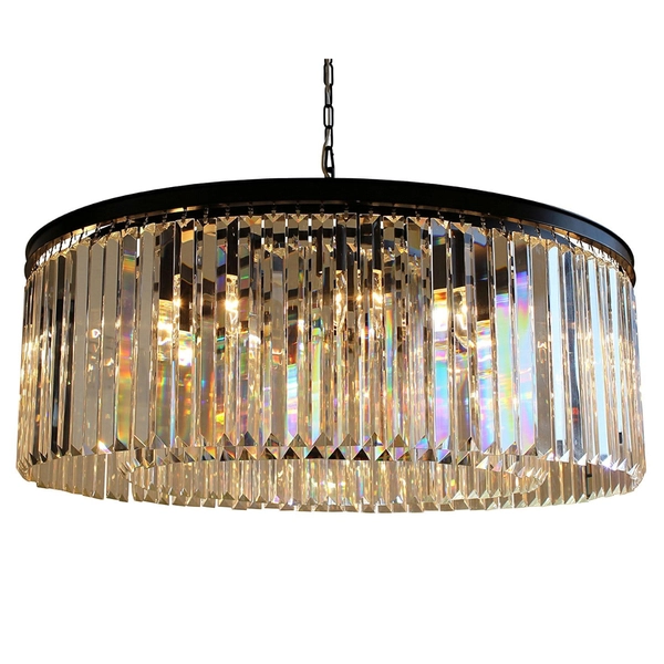 Salonowa lampa wisząca CGHEREROUNDD80 crystal glamour stal