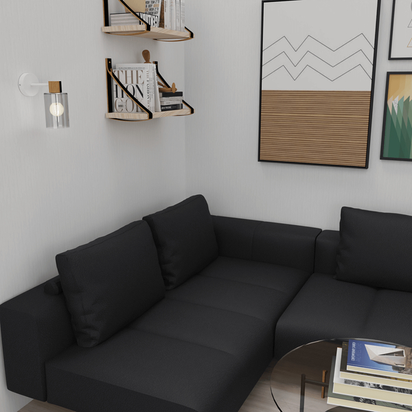 Lampa ścienna Madera MLP8553 loftowa biała drewniana