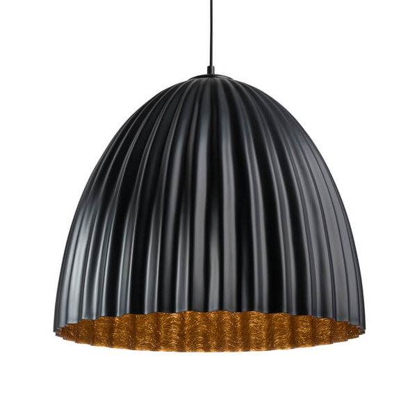 Lampa wisząca Telma 32021 Sigma nad stół karbowana czarna miedziana
