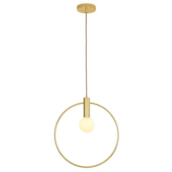 Wisząca lampa ring BELLA DP0001A-250R nad stół do jadalni złota