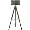 Podłogowa lampa drewniana Easel EAS4947+BAM8655 Dar Lighting abażur zielony brąz wenge